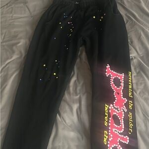 Black Graphic Sweatpants